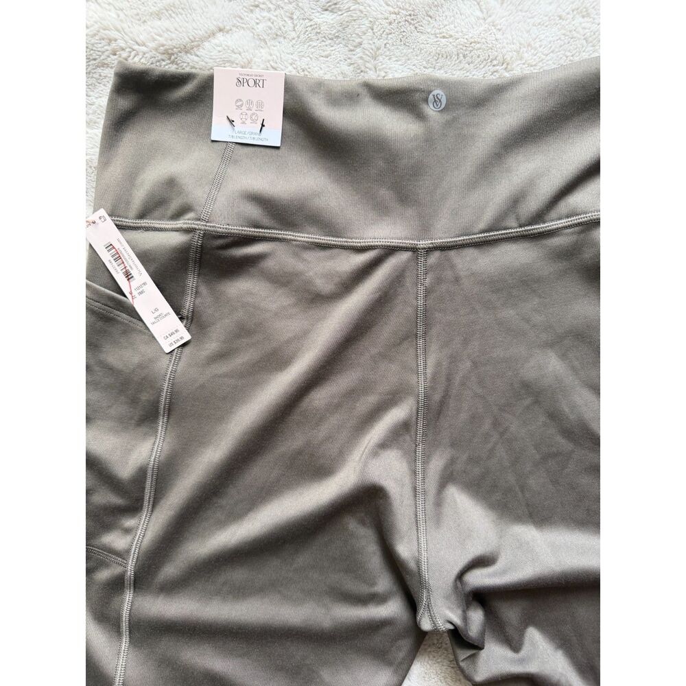 NWT Victoria's Secret Sport Essential 7/8 Leggings Olive Gray Size L - Picture 3 of 7